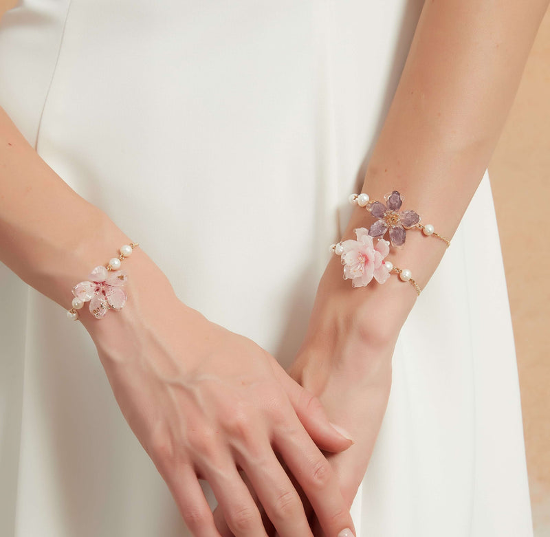 Translucent Glittering Cherry Bracelet