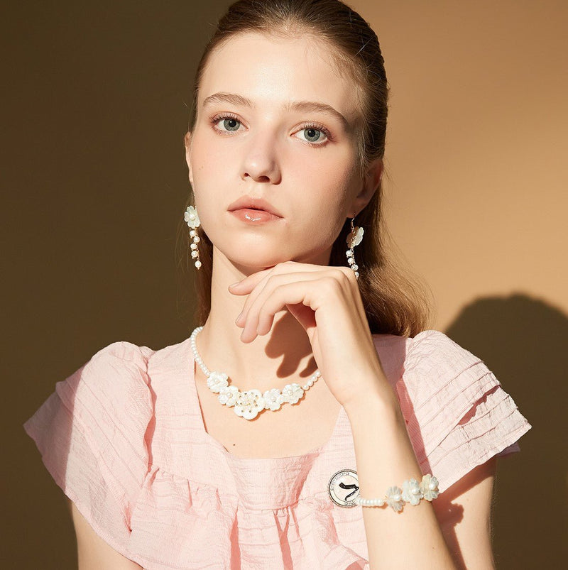 Buy OVANA Pure 92.5 Sterling Silver Magnolia Bracelet | Enamel Bracelet for  Girls and Women | Elegant Design | Luxury Jewellery | Gift for Her |  Everyday Jewellery at Amazon.in