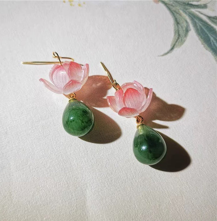 Trillium Dream Earrings. hotsell Rainbow quartz earrings/ Tiny Opal Earrings/ Gift for Her/ Aqua Flower Earrings.